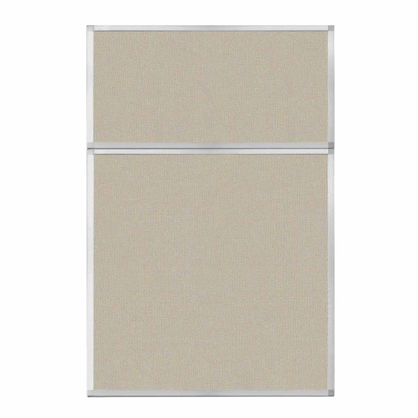 Hush Panel Configurable Cubicle Partition 4' x 6' Sand Fabric